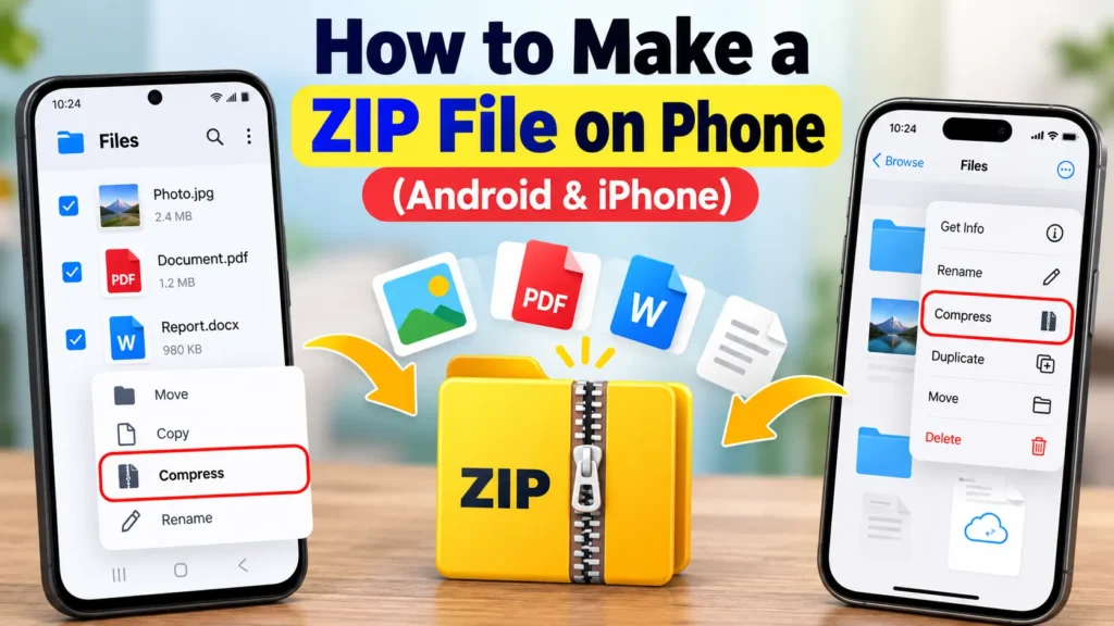 How to Make a ZIP File on Phone