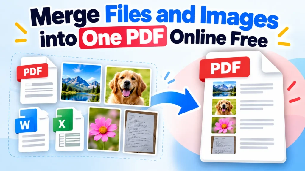 Merge files and images into one PDF
