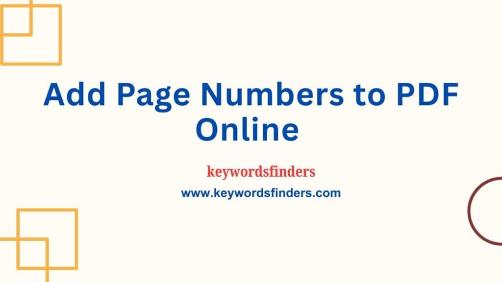 Add Page no to PDF